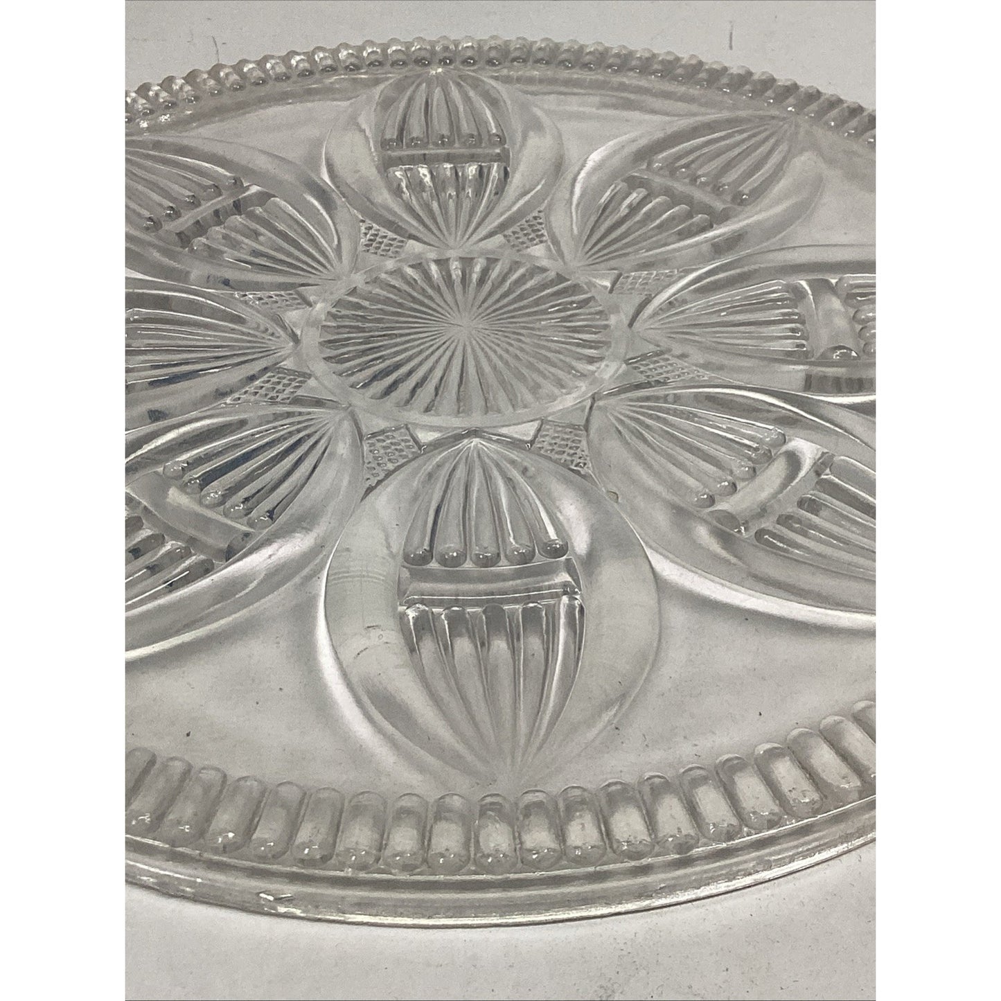 Imperial Glass Floral Tray Pattern - 10”D