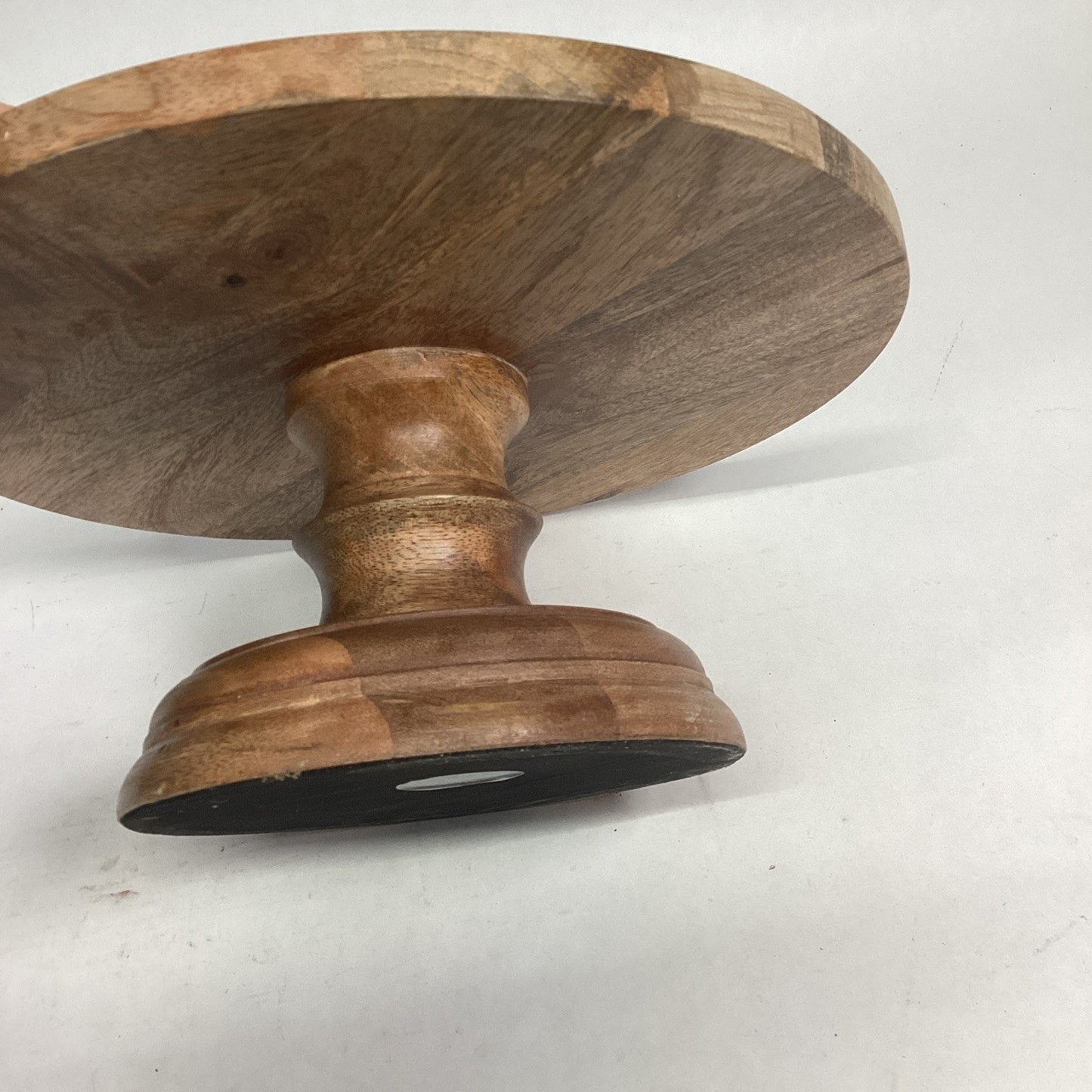 Rustic Farmhouse Decor Wooden Cake Stand - 11.5”Dx5”H - Made In India