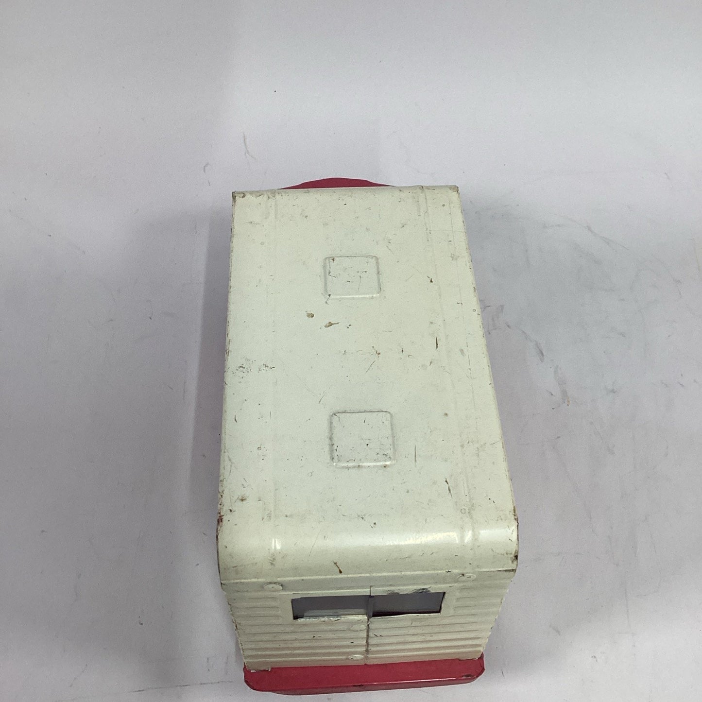 Vintage 1960's Tonka Jeep Camper Pink Pressed Steel Truck and Camper