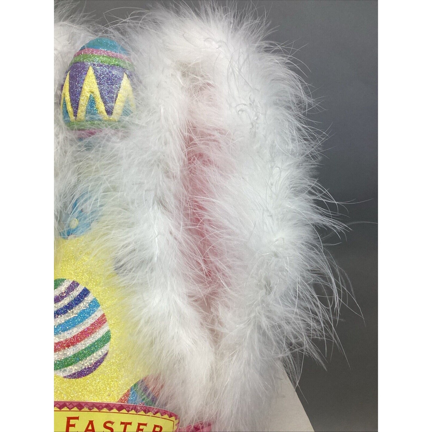 Dept 56 Glitterville Easter Egg Party Hat w/ 6 Patrician Pink 10” Candles