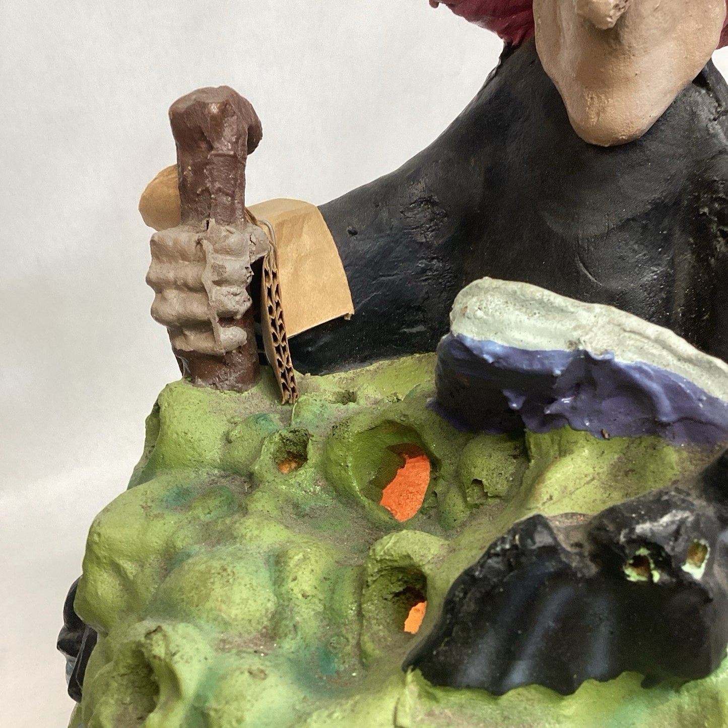 VTG NOS 90s Matrix Industries Halloween Witch Cauldron Lighted Foam Blow Mold