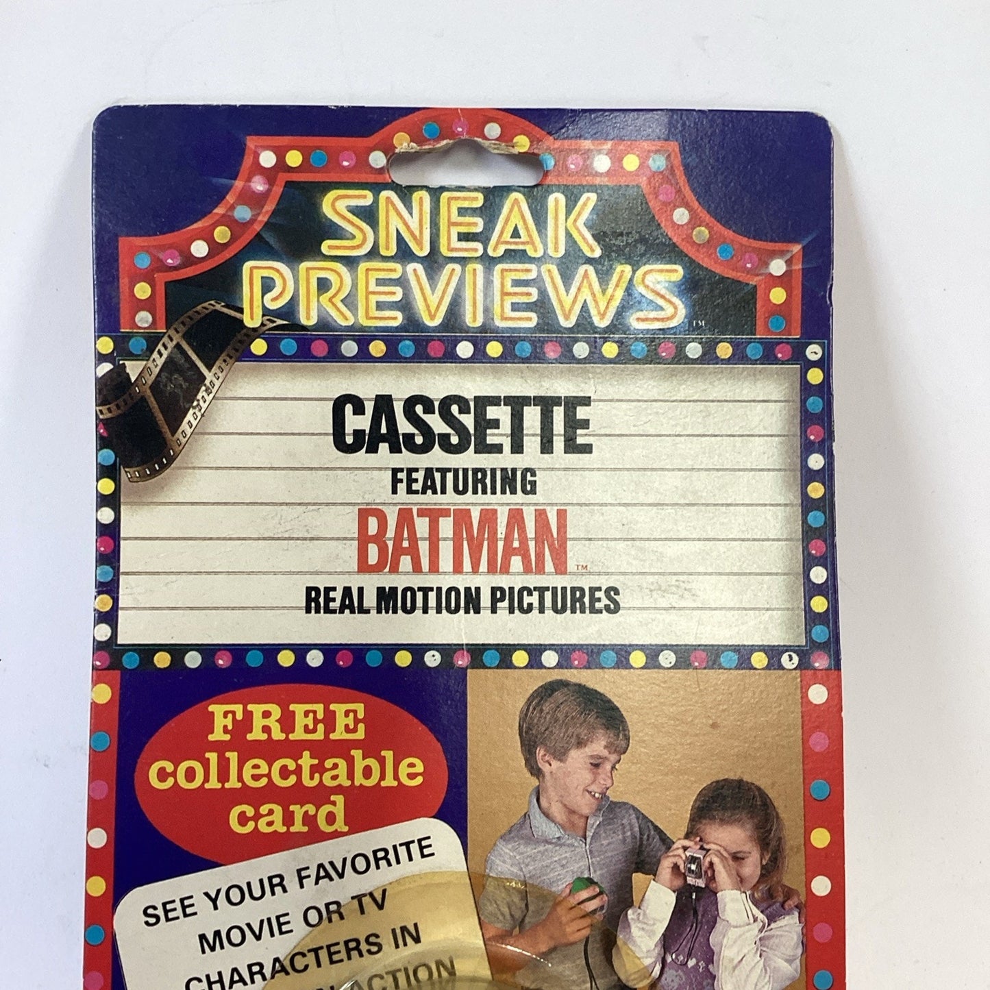 1984 Vintage Galoob Toys, Sneak Previews Cassette Batman Motion Pictures, Reel