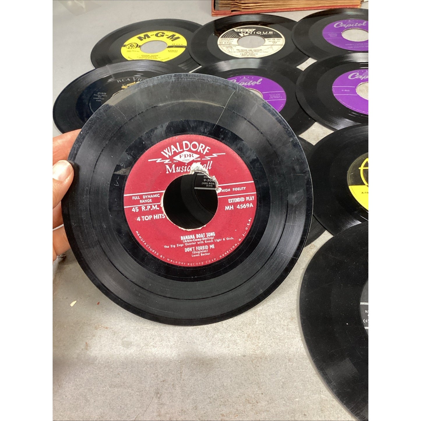 Lot Of 23 Misc Orchestra & Instrumental Records W/ A Record Holder
