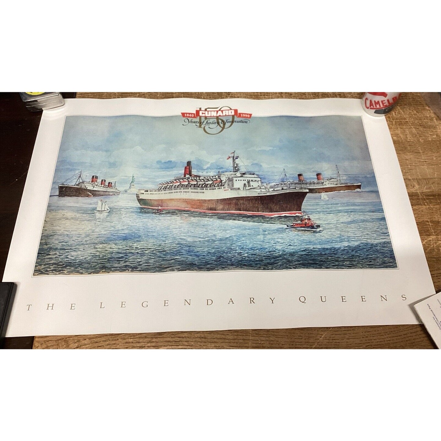 The Legendary Queens - Cunard Queen Mary, QE & QE2 Poster - 29 3/4”x20”