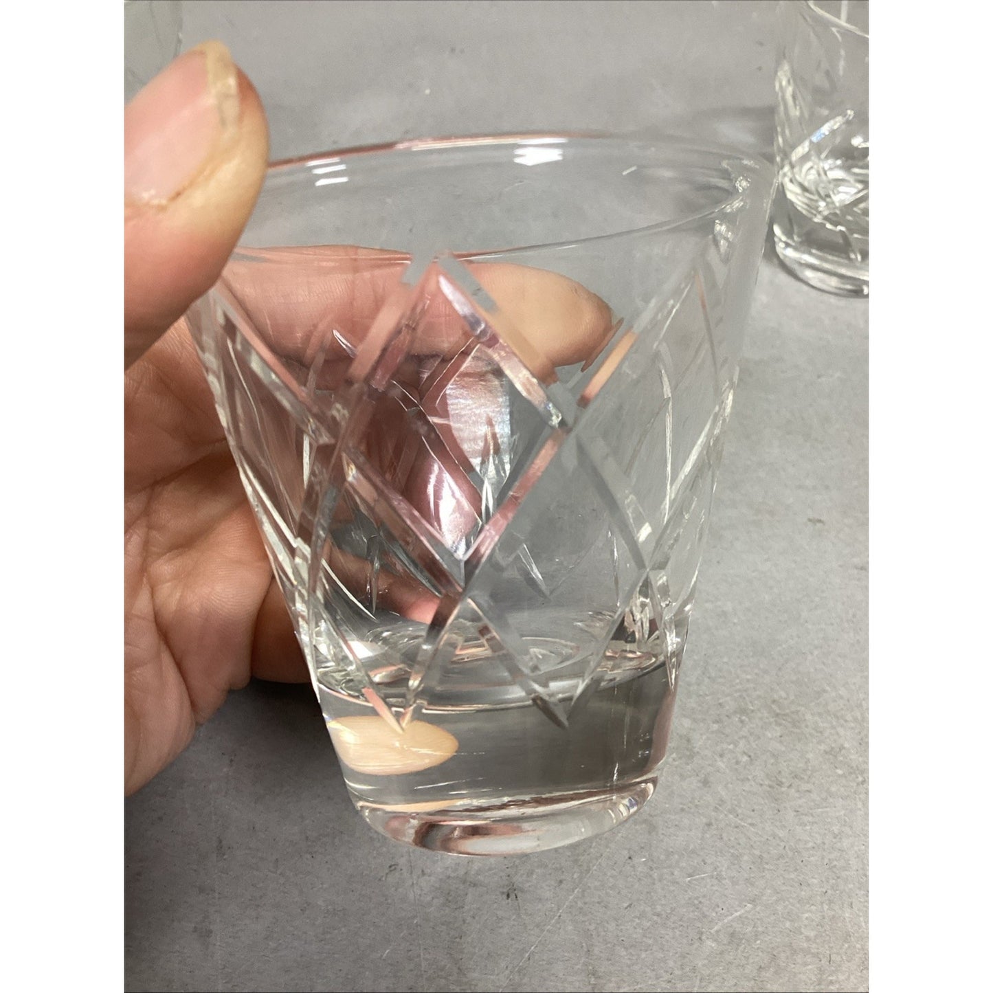 Webb Corbett Scotch / Old Fashioned Glasses Set Of 6 & 1 Glass Tumbler