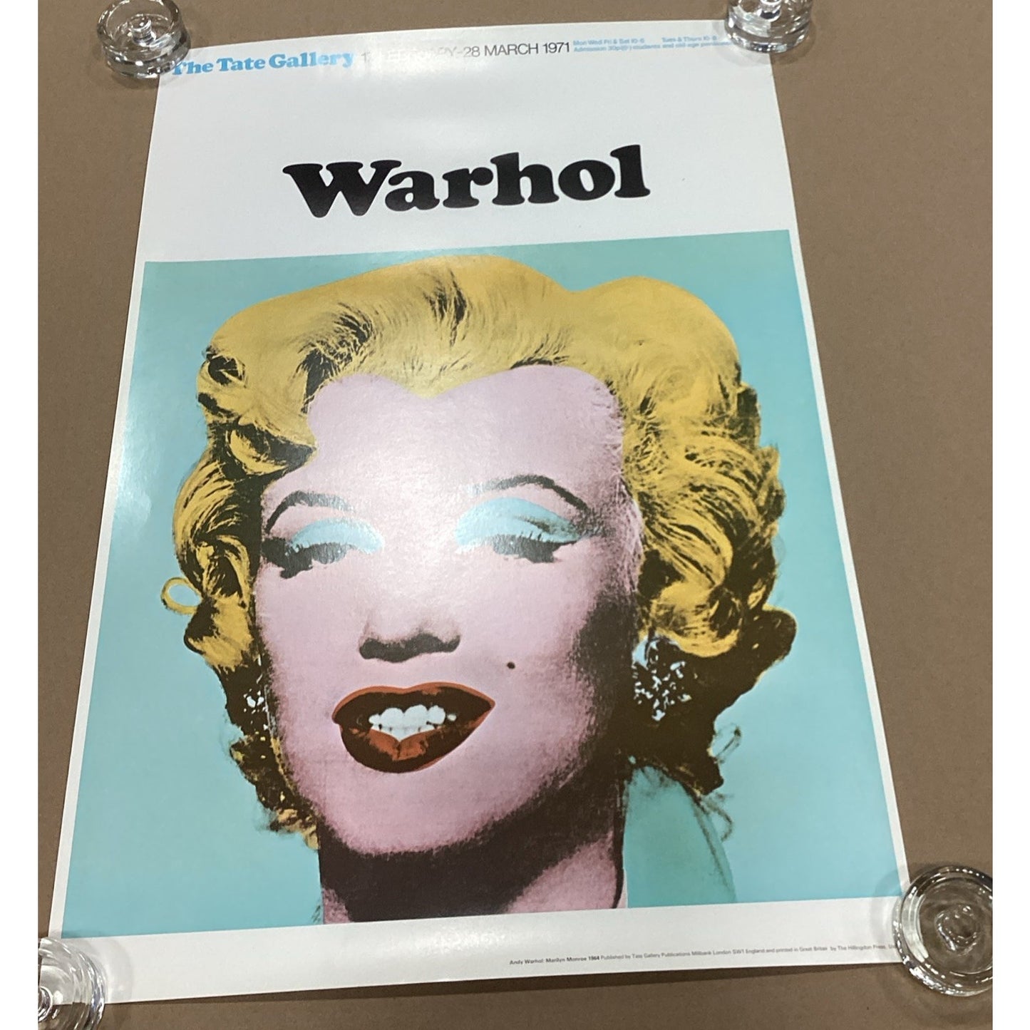Andy Warhol Tate Gallery Marilyn Monroe Poster Art Print - 30x20” Misprint
