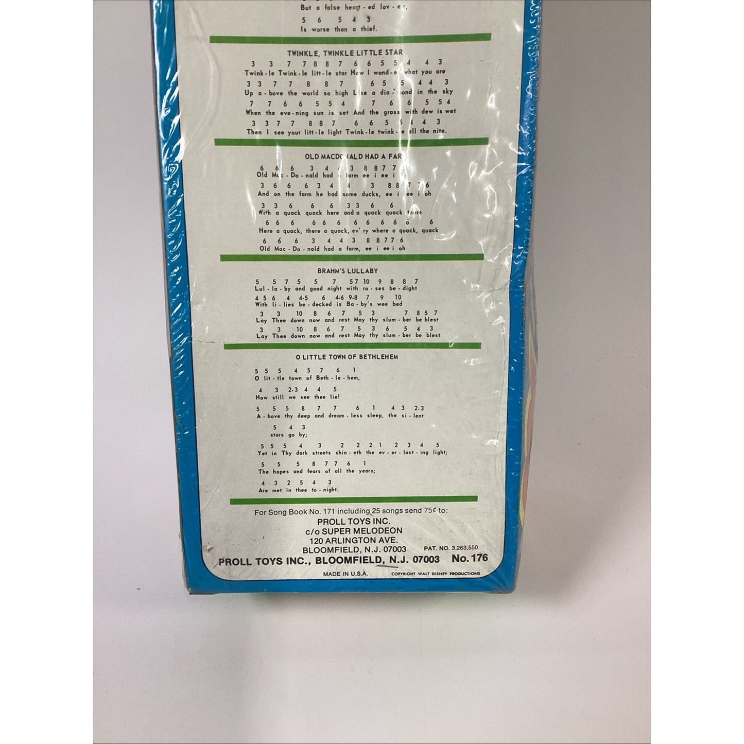 Vintage Rare NOS Disney Super Melodeon 12 Piano Keys
