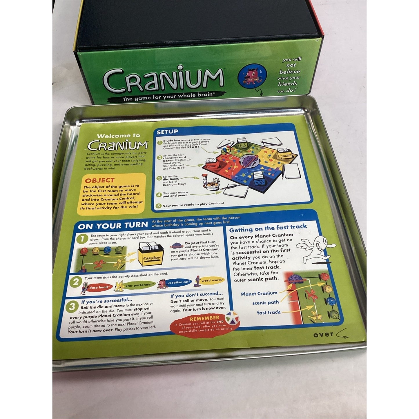 Cranium Board Game Tin Case Limited Edition Metal Box 2002