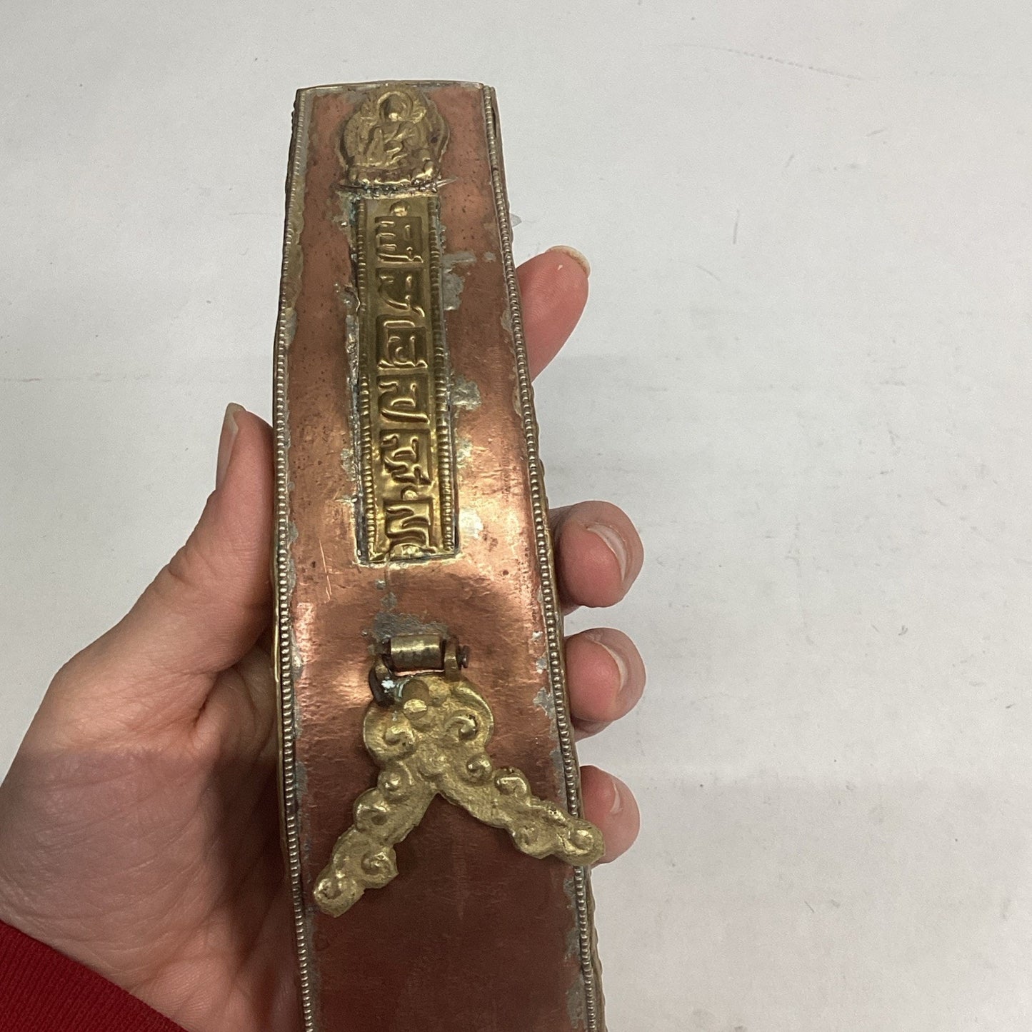 Antique Tibetan Copper Gilt Incense Burner - Buddha