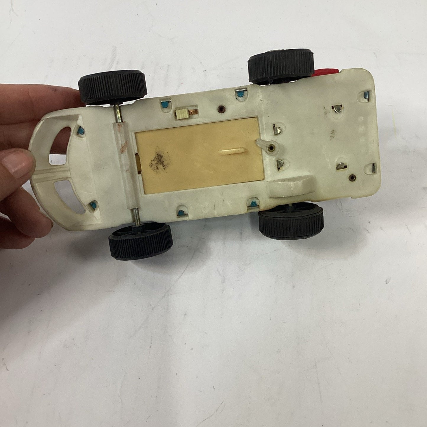 ME 811 RACER GYROACTION BATTERY OPERATED TIN TOY BLUE/RED
