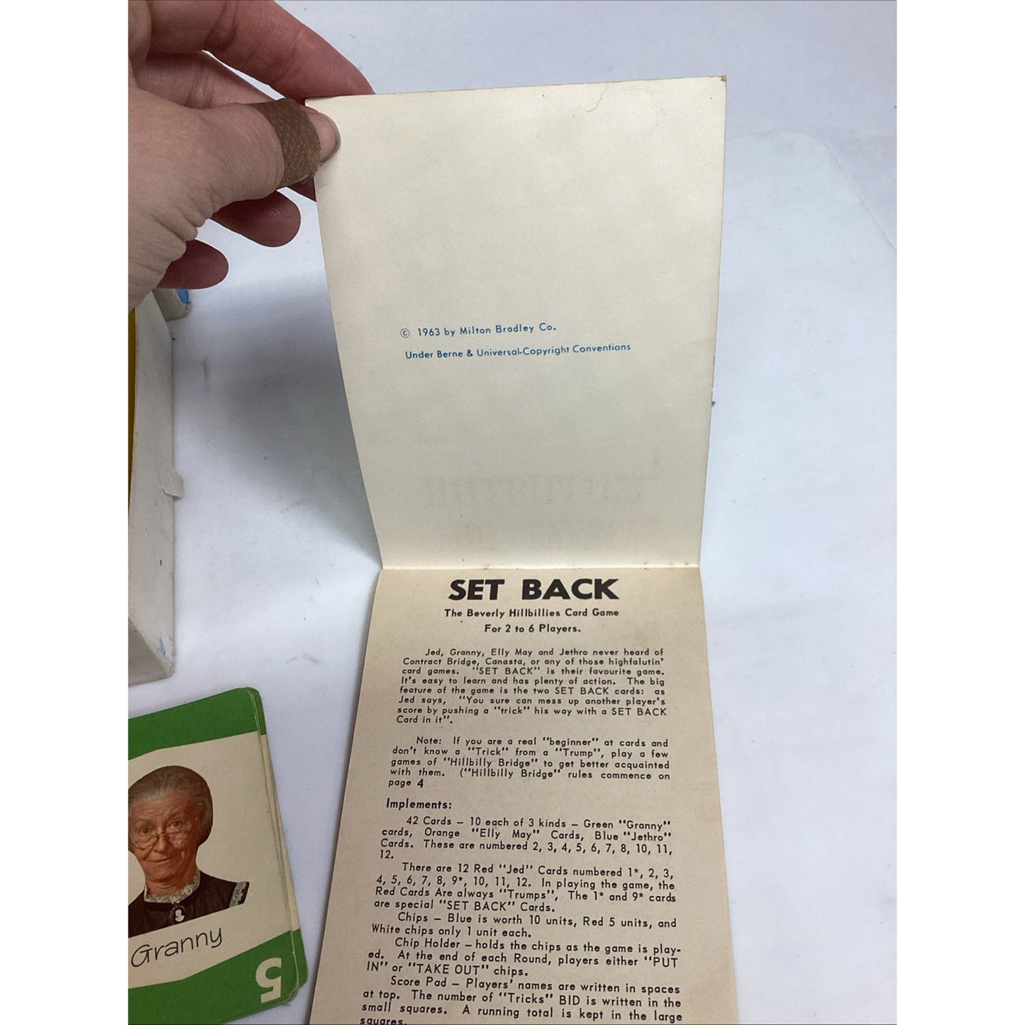 Vintage 1963 The Beverly Hillbillies Set Back Card Game Milton Bradley