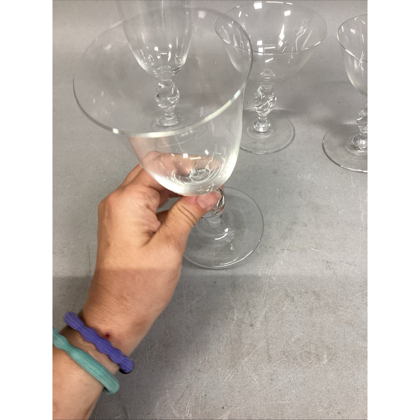 Set Of 5 - Wine Glasses And Water Goblets