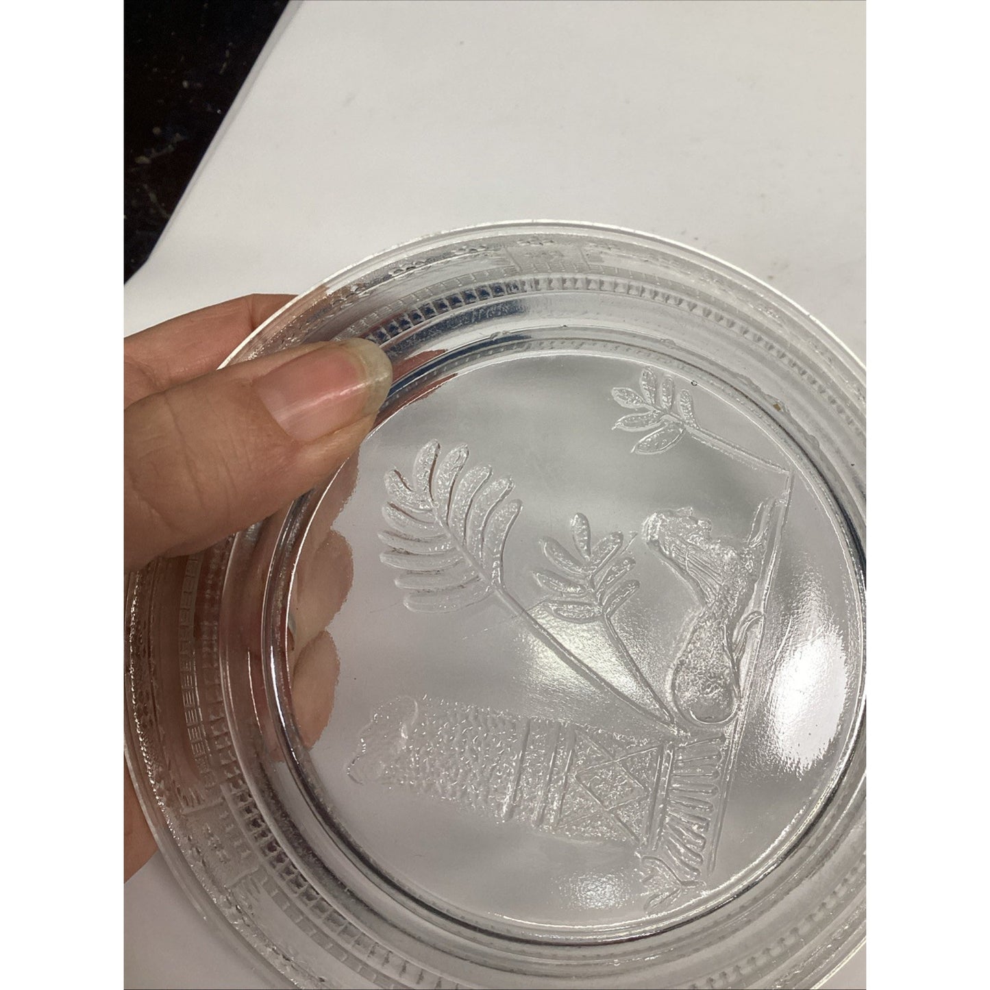 Antique EAPG Adams Glass SPHINX Egyptian Sphynx 50 Parthenon Covered BUTTER DISH