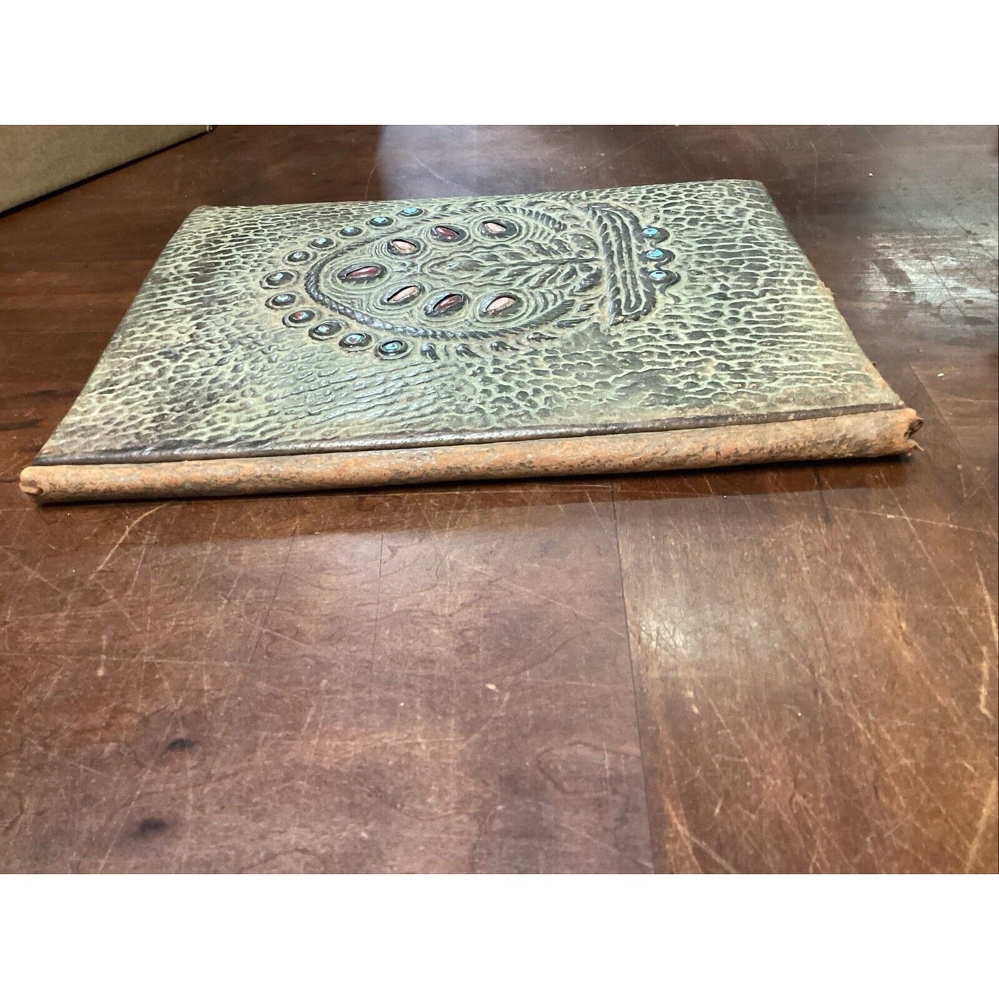 Vintage Artisan Brown Leather Bound Book Note Book Hard Cover