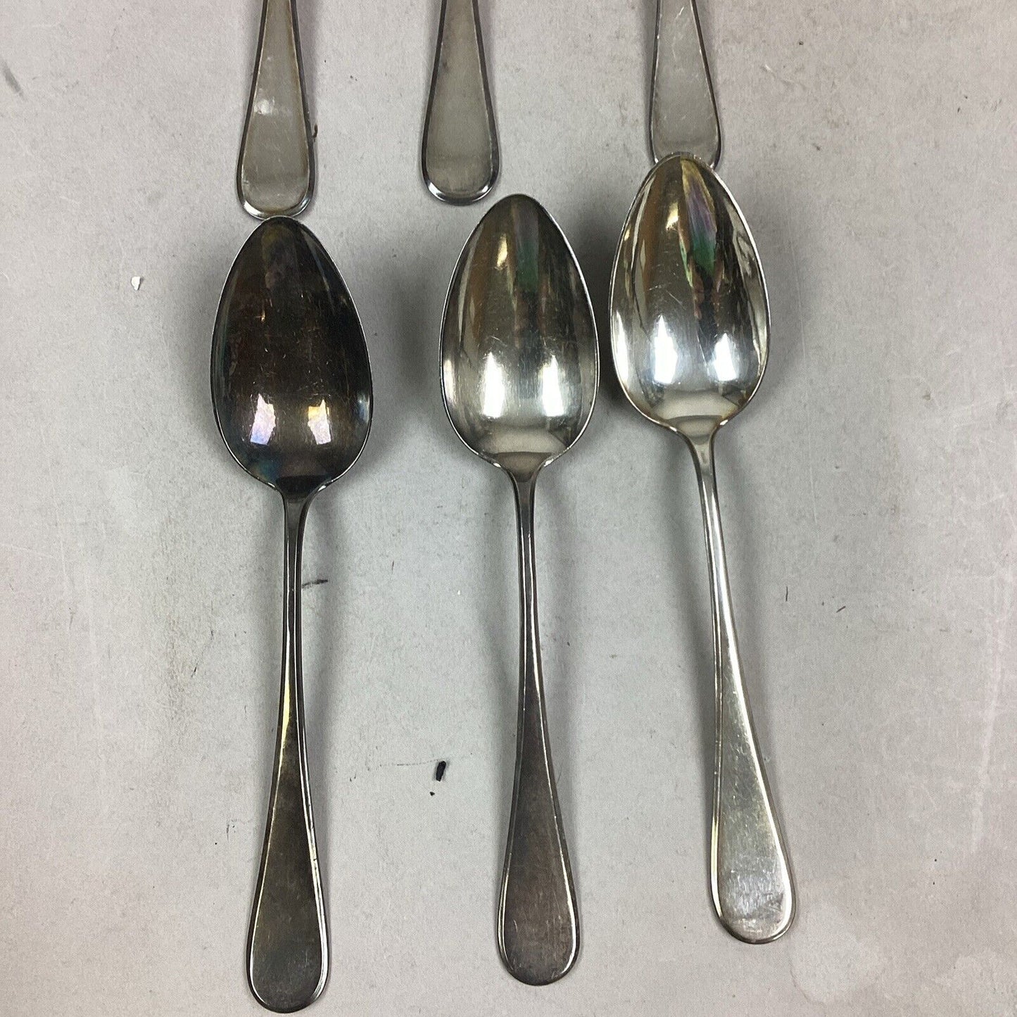 Set of 6 Geislingen Silver Plated Serving Spoons - Made In Germany