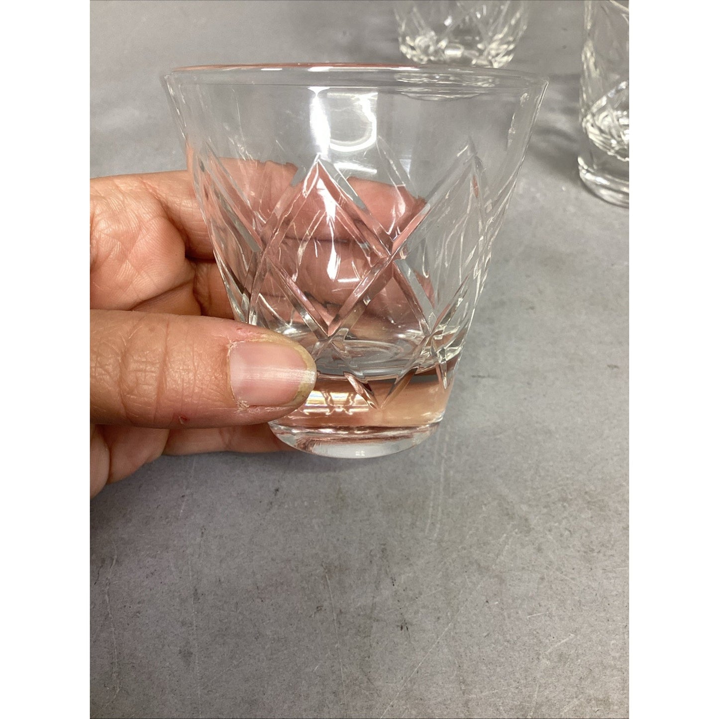 Webb Corbett Scotch / Old Fashioned Glasses Set Of 6 & 1 Glass Tumbler