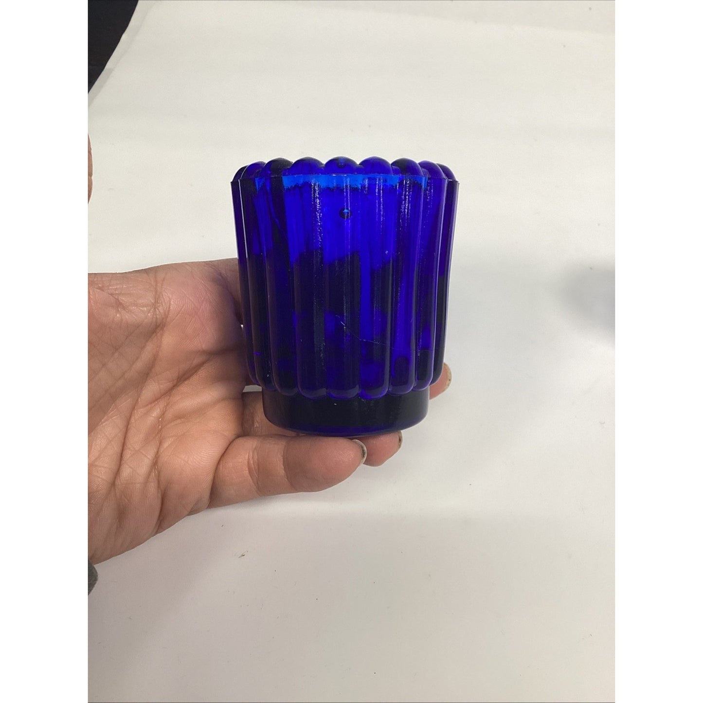 Set Of 2 Antique EAPG Cobalt & Blue Toothpick Holders