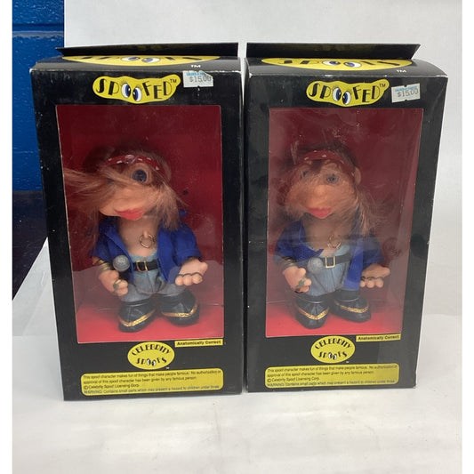 Set Of 2 Celebrity Spoof Troll Dolls In original Boxes - GNR Axel Rose