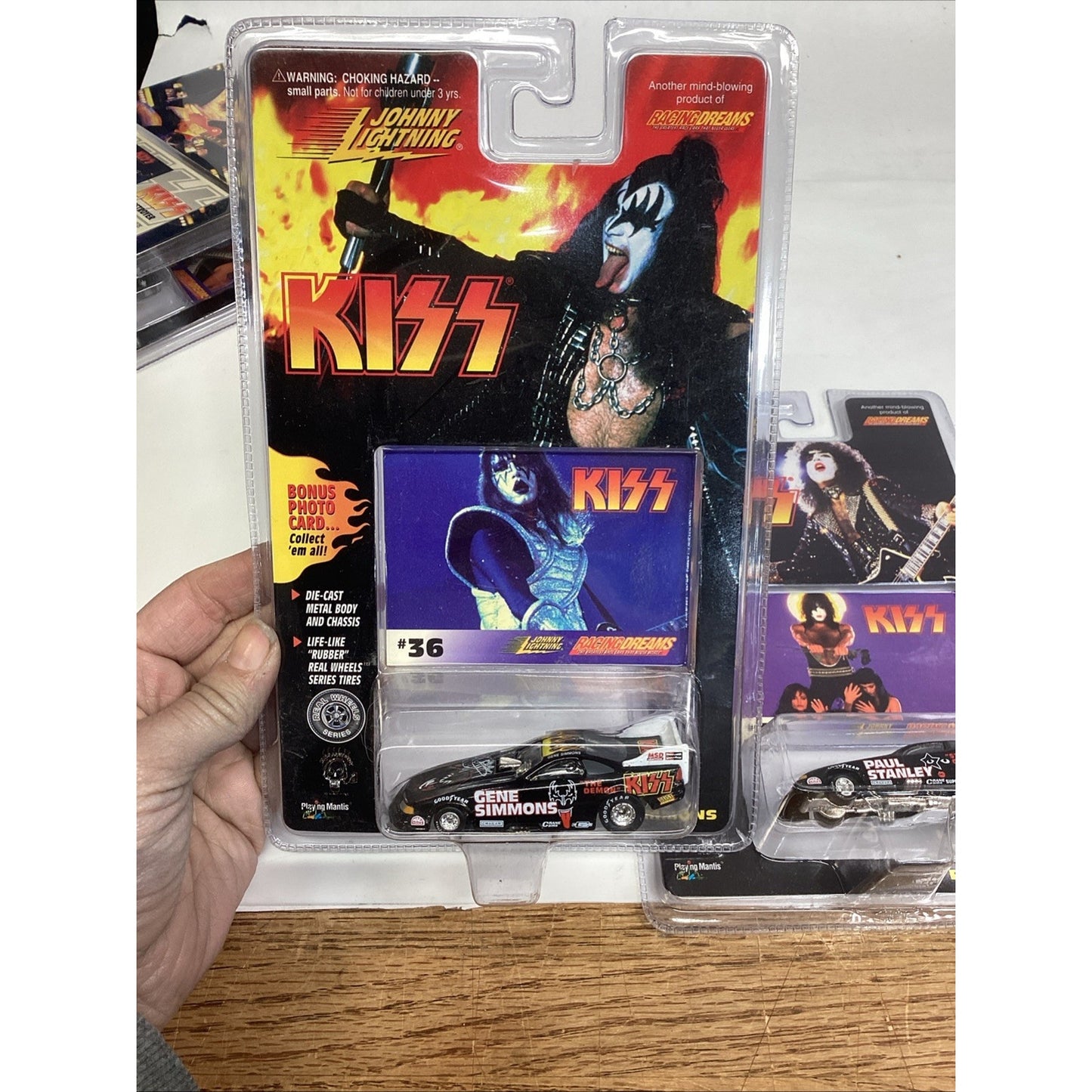 Set Of 4 Vintage 1997 NOS KISS DRAGSTERS - Peter Criss, Gene Simmons, Ace & Paul