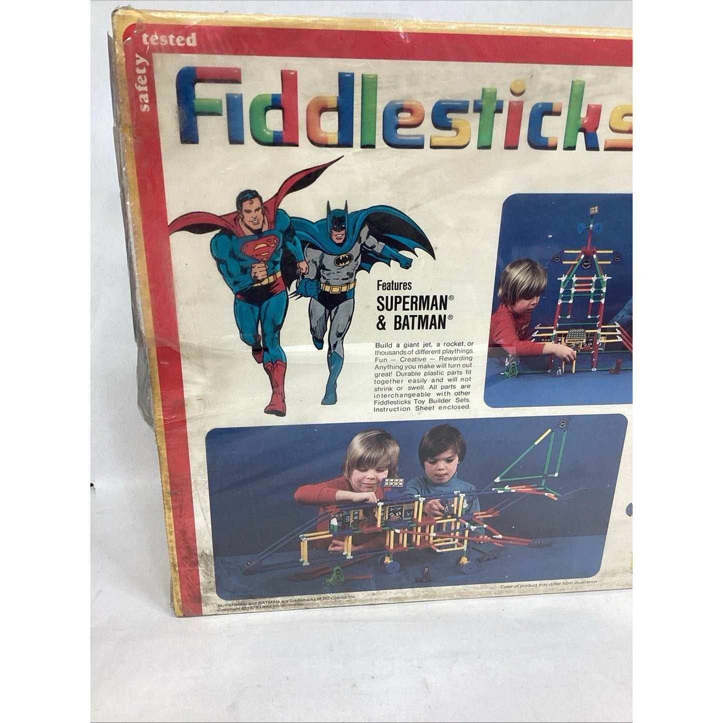 1979 Knickerbocker Fiddlesticks NOS Giant Toy Builder Set Marvel DC Comics #525