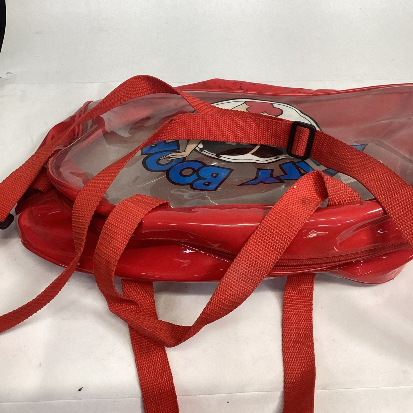 Vintage Betty Boop Clear Duffel Bag W/ Hand Straps And Shoulder Strap
