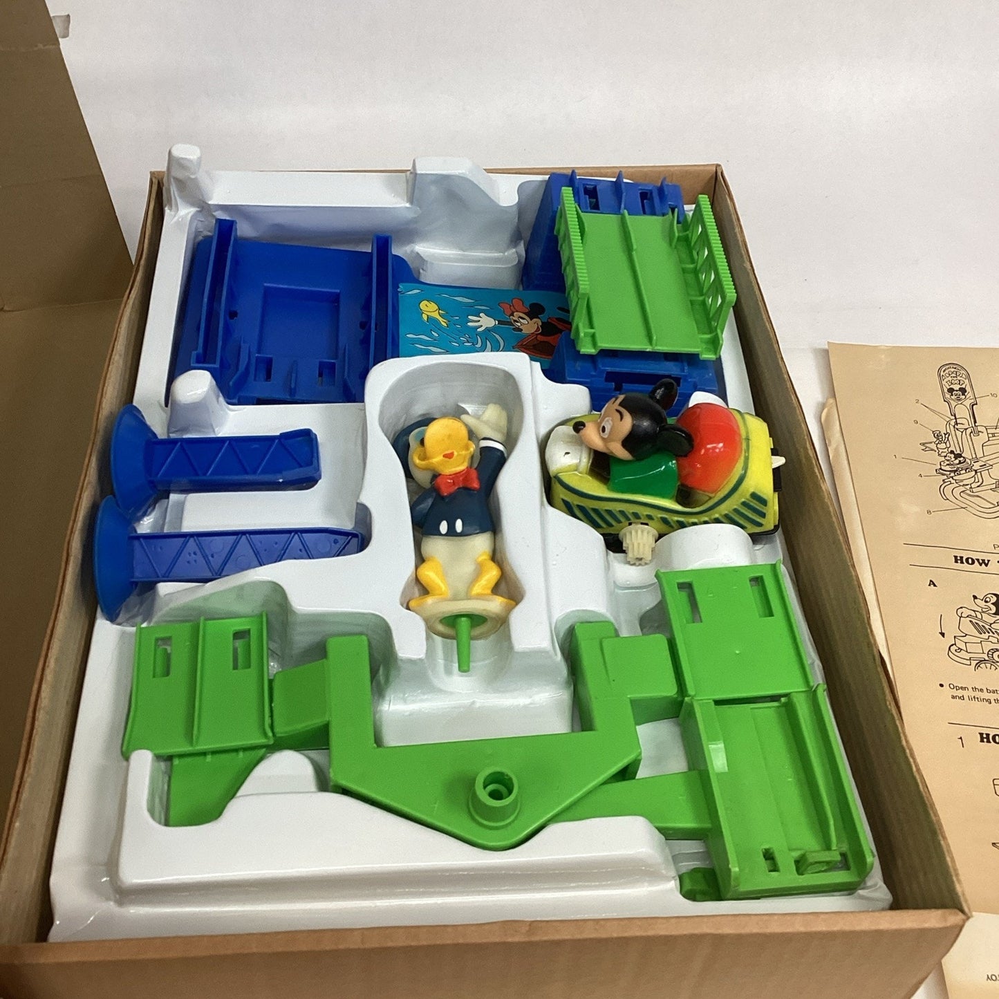 1970’s NOS Illco Disney's Mickey Mouse Loop The Loop Roller Coaster Playset