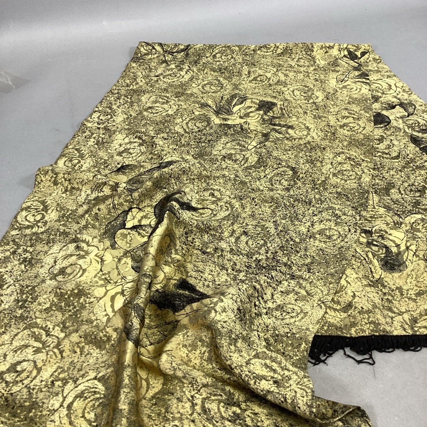 Emanuel Ungaro Multicolor Gold Floral Shawl/Wrap - Made In Italy