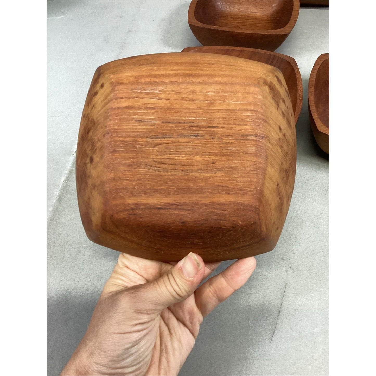 Genuine Bangkok Teak Napcoware Bowls - Lot Of 5