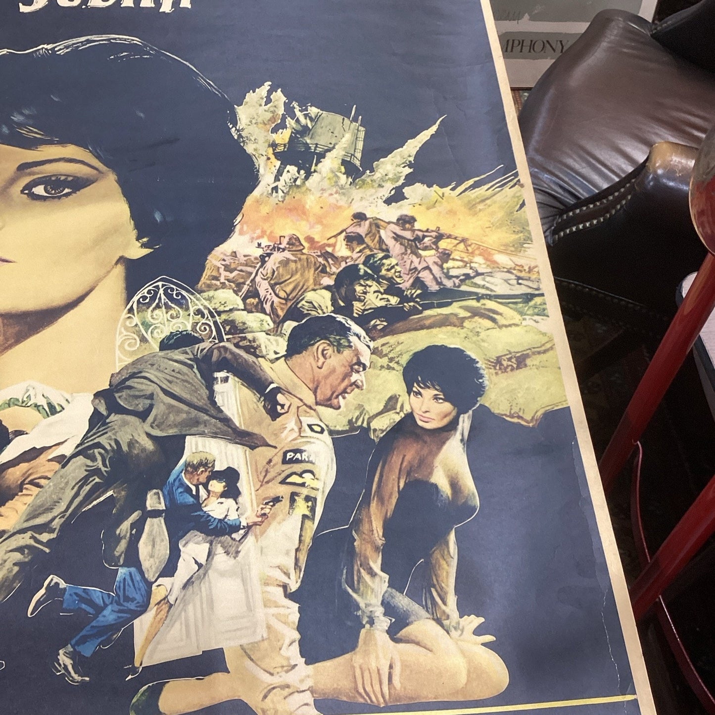 Vintage 1965 ‘Judith’ Movie Poster - Paramount Pictures - 61x40”