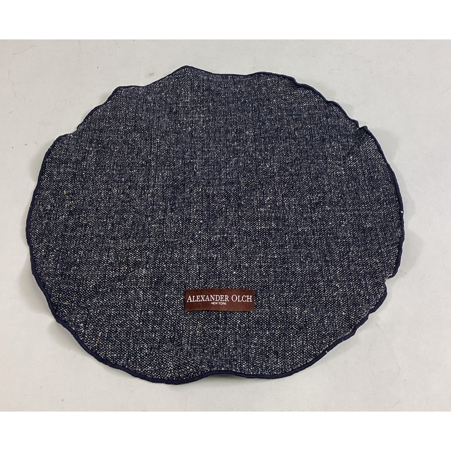Alexander Olch New York Navy Blue Classic Pocket Square Handkerchief