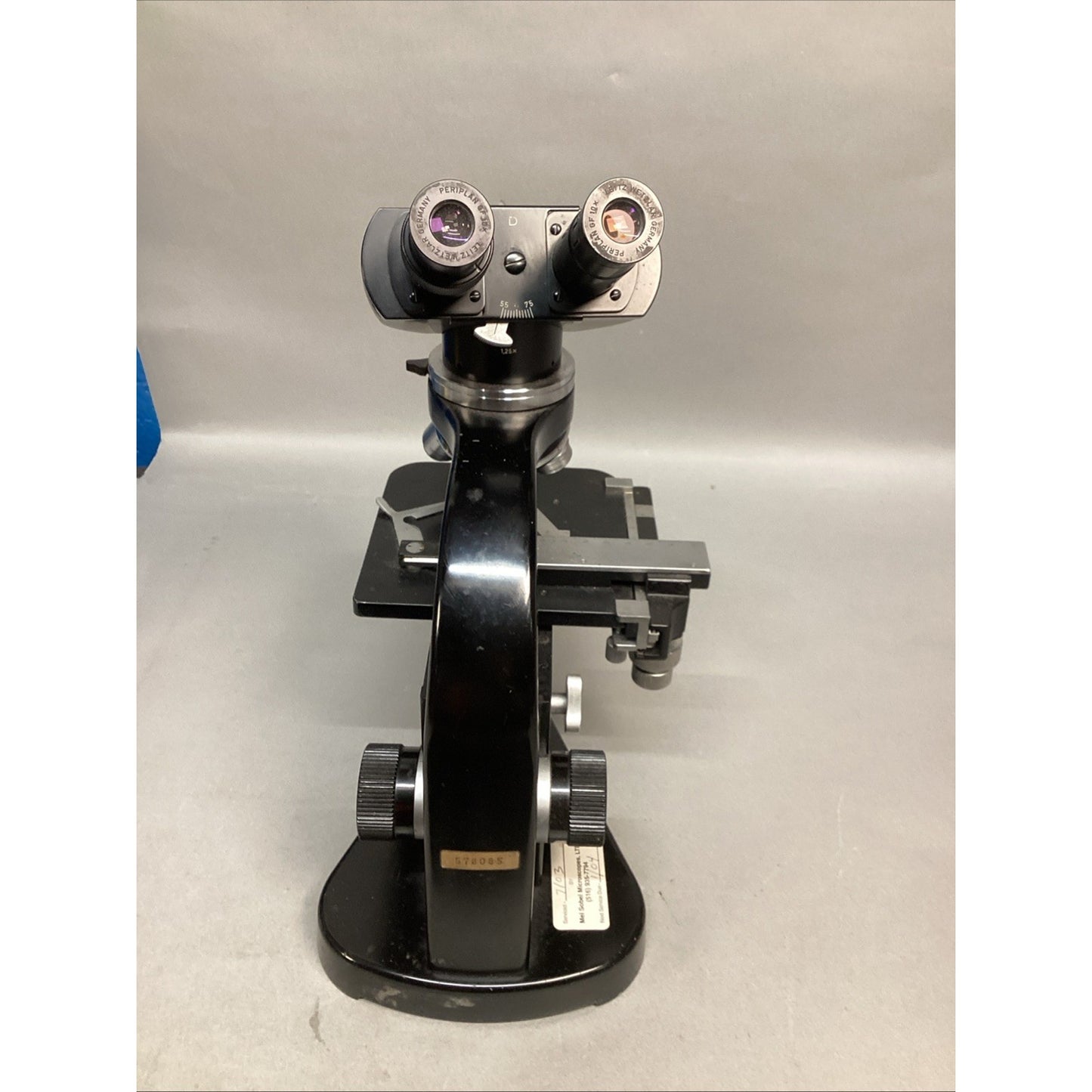 Vintage Ernst Leitz Wetzlar Microscope - Serial #740681 - Serviced By Mel Sobel