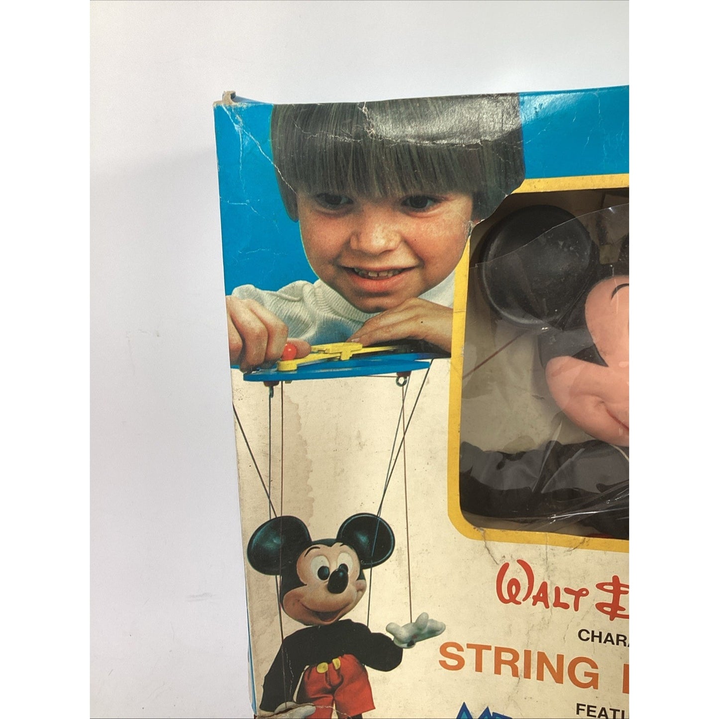 Walt Disney Mickey Mouse Marionette String Puppet - NOS - Damaged Box