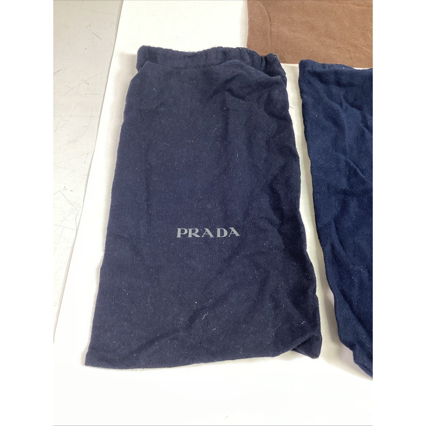 Goyard Fleece Drawstring Bag, 2 Prada Fleece Blue Bags & Dries Van Noten Bag