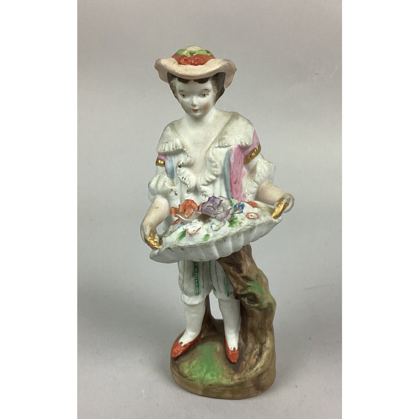 Lenwile China/Ardalt/Japan Hand Painted Figurine - Boy W/ Flowers - #6443