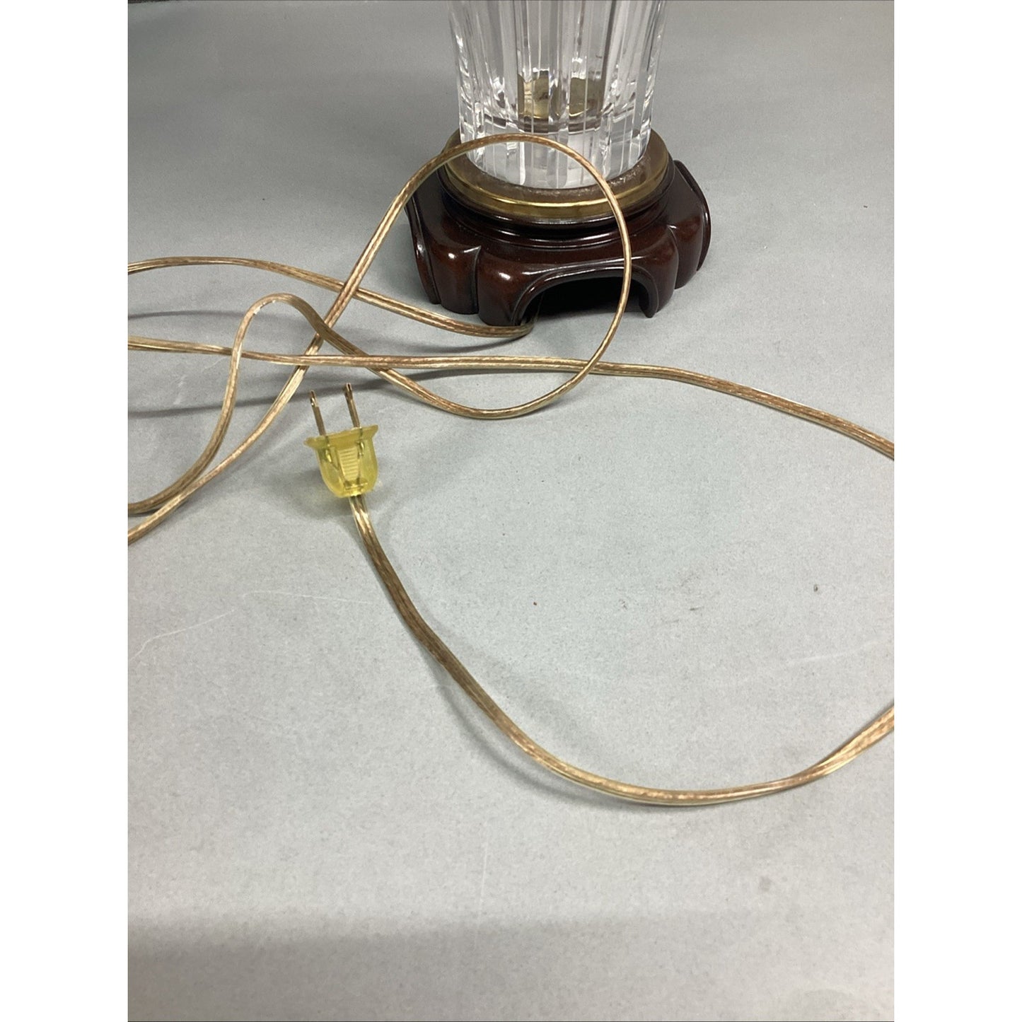 Vintage Pressed/Molded Glass Lamp W/ Hardware - 17.5”H - Tested And Works