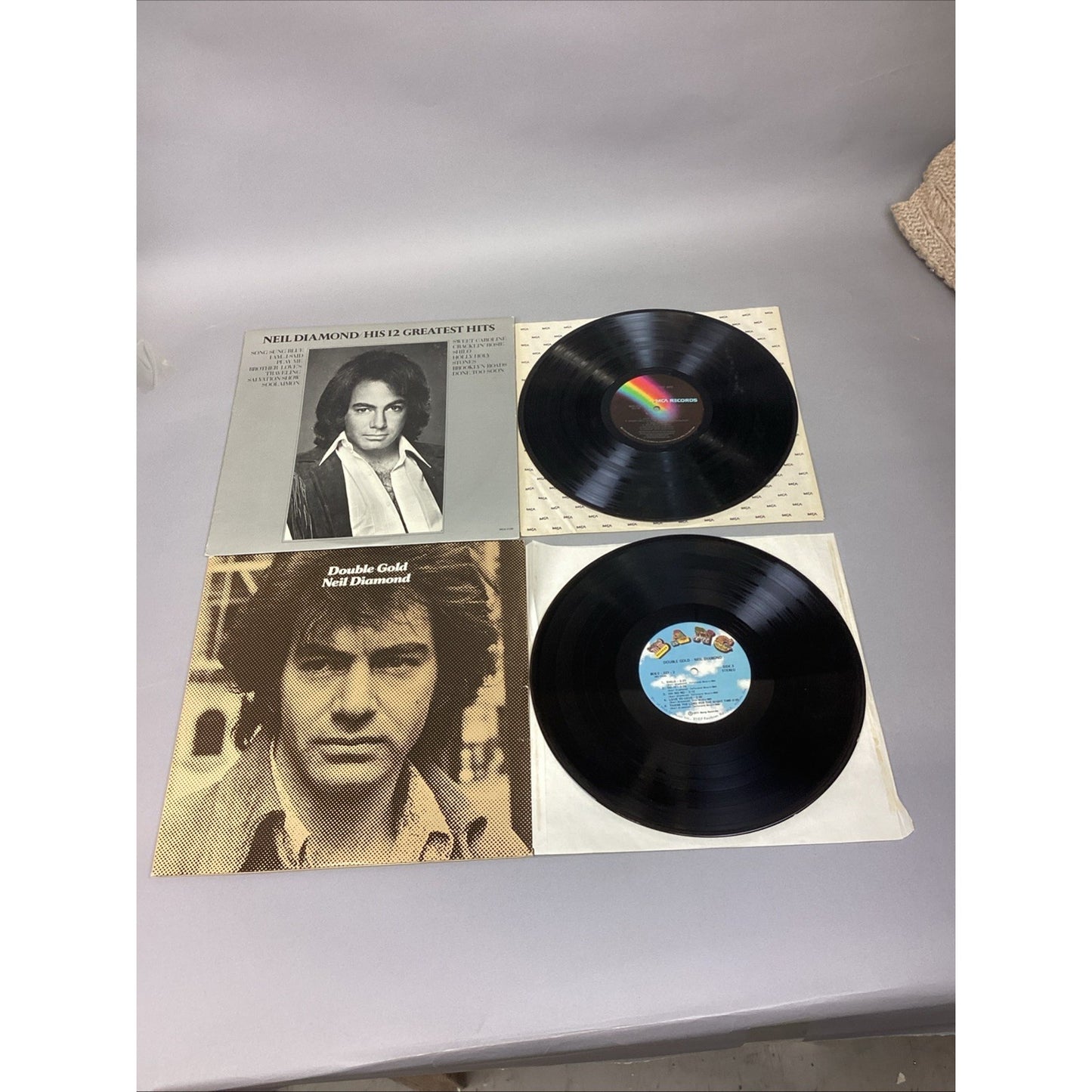 Neil Diamond 12 Greatest Hits & Neil Diamond Double Gold Vinyl Records