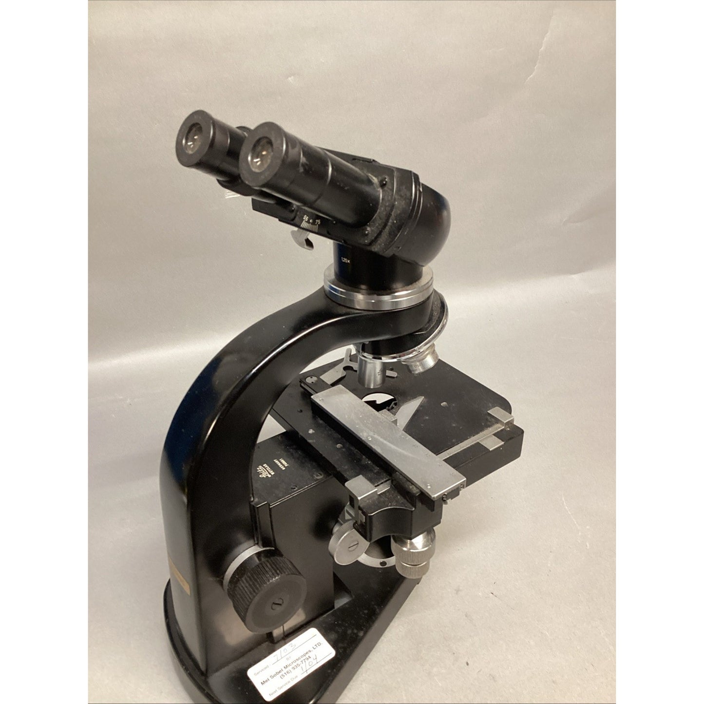 Vintage Ernst Leitz Wetzlar Microscope - Serial #740681 - Serviced By Mel Sobel