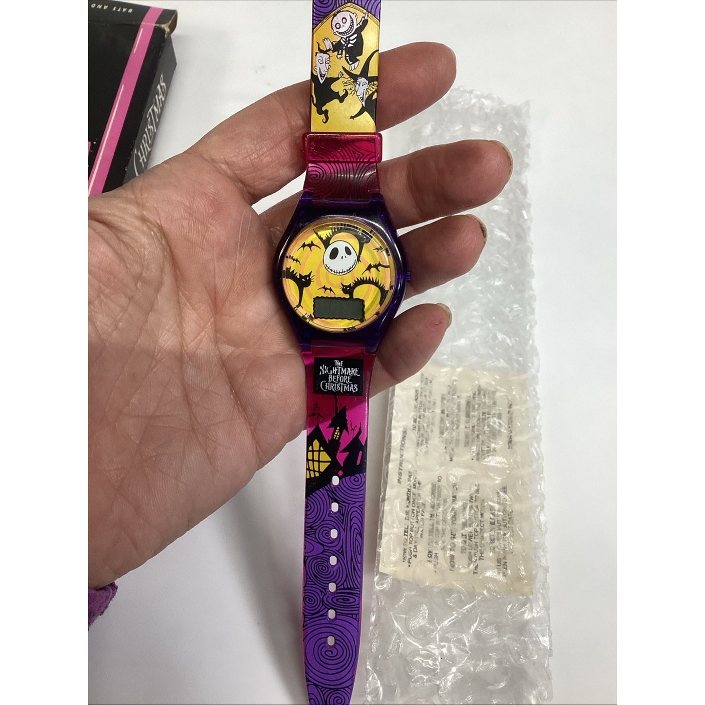 Vintage 1993 Nightmare Before Christmas Burger King Bats & Cats Promo Watch New