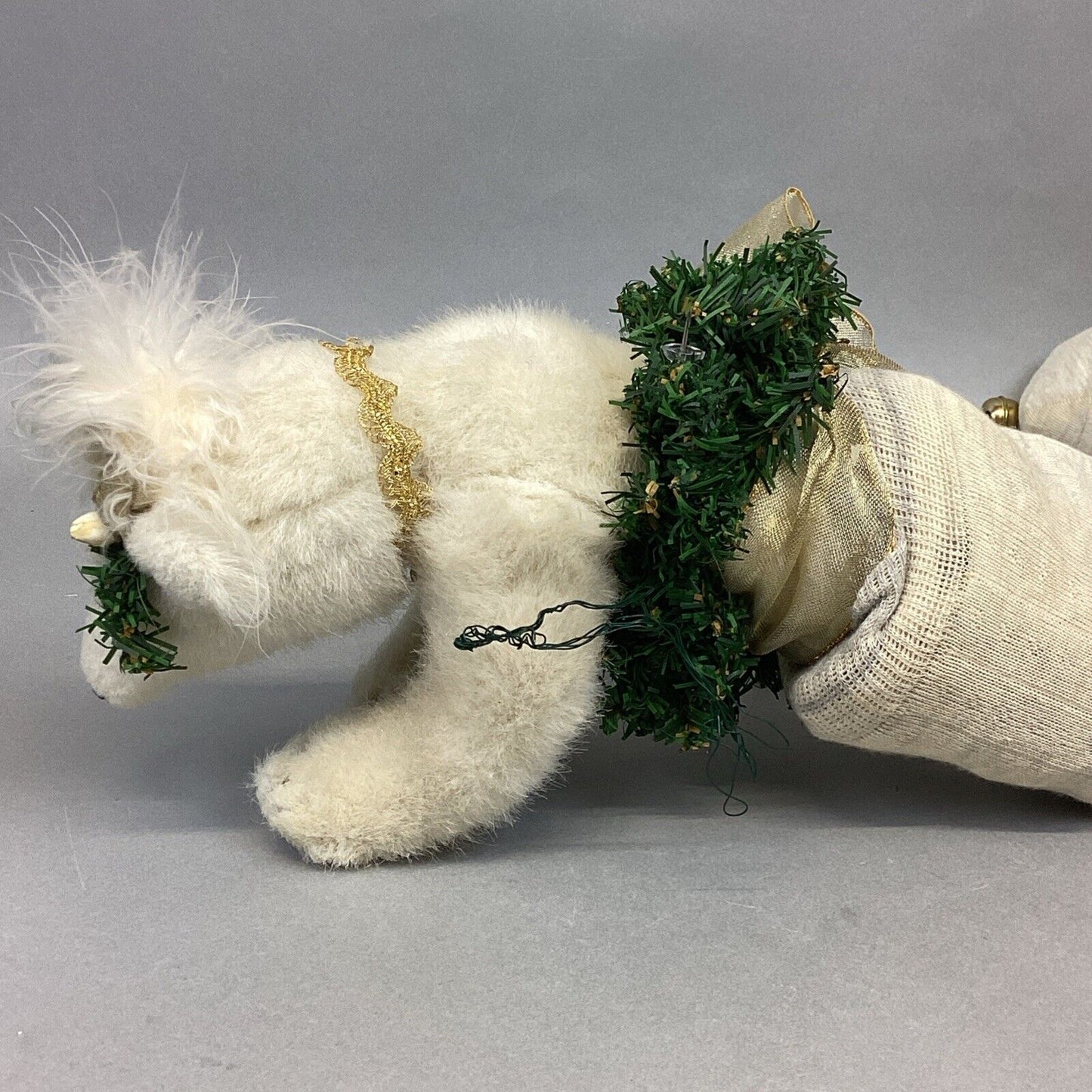 Decorative Polar Bear Door Draft Stopper W/ Moveable Arms - 42”