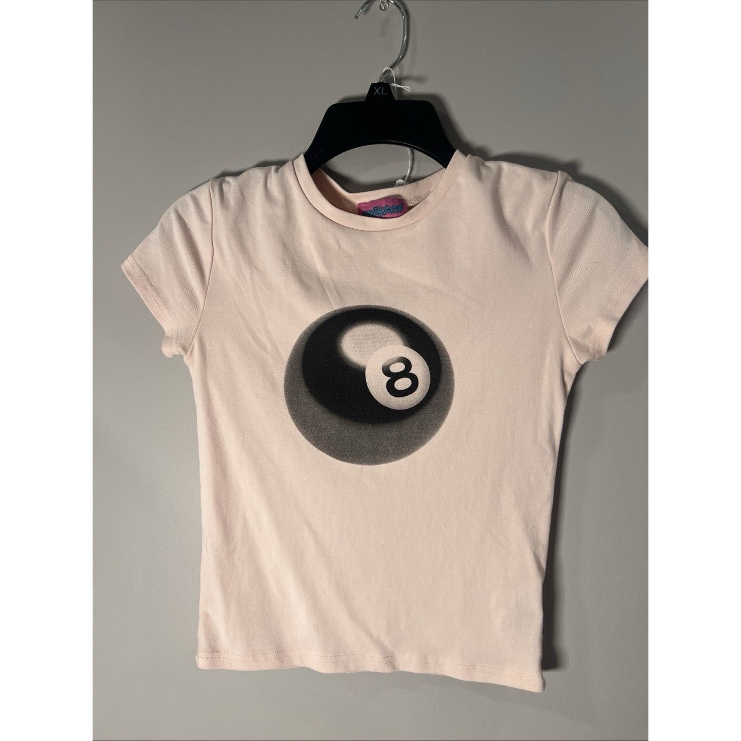 Edikted Women's Eight Ball S Tee Shirt EUC Pink