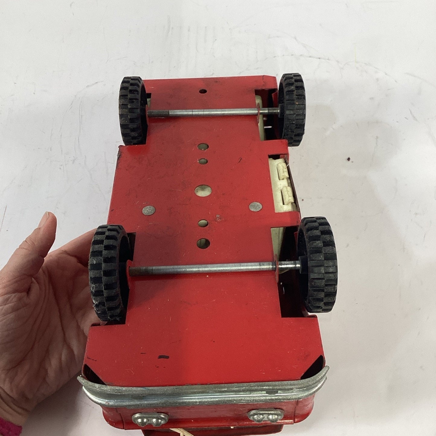 Vintage Structo Red Pick-Up Truck Pressed Steel