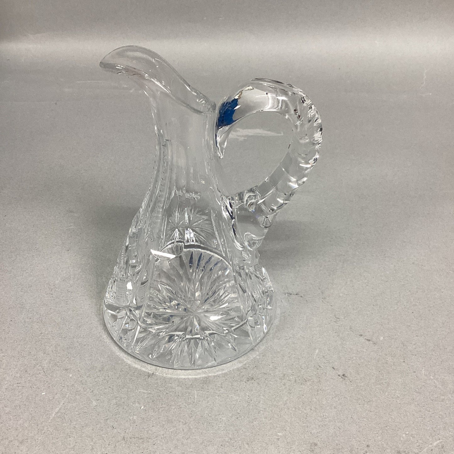 Vintage Etched Glass Cruet - 5”H