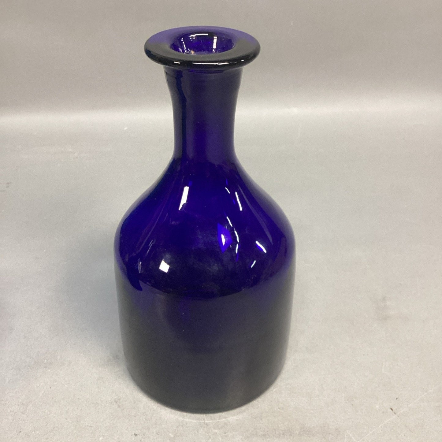 Vintage Dark Cobalt Blue Glass Decanter (No Stopper)