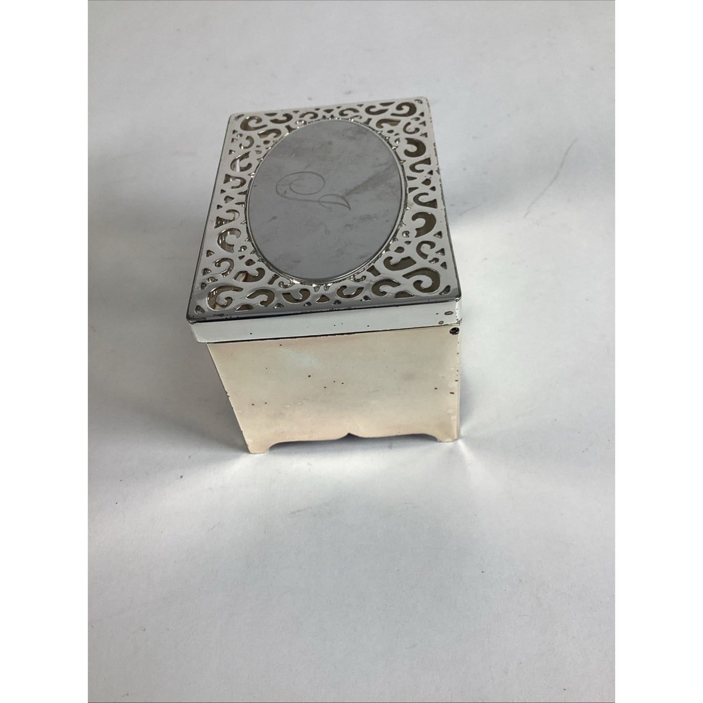 Things Remembered Silver Plated Filigree Ring Jewelry Trinket Box