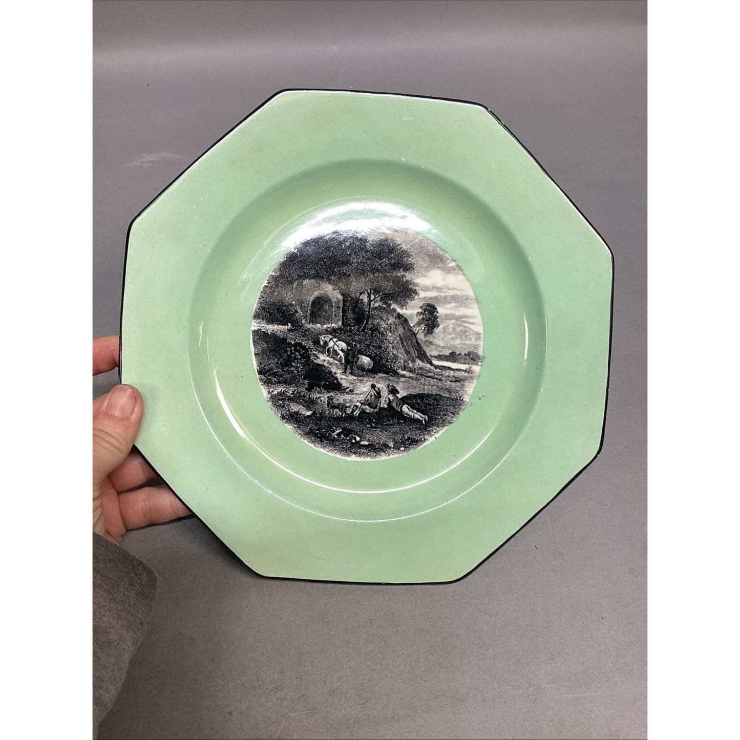 Wedgwood Etruria England Mint Green Decorative Plates