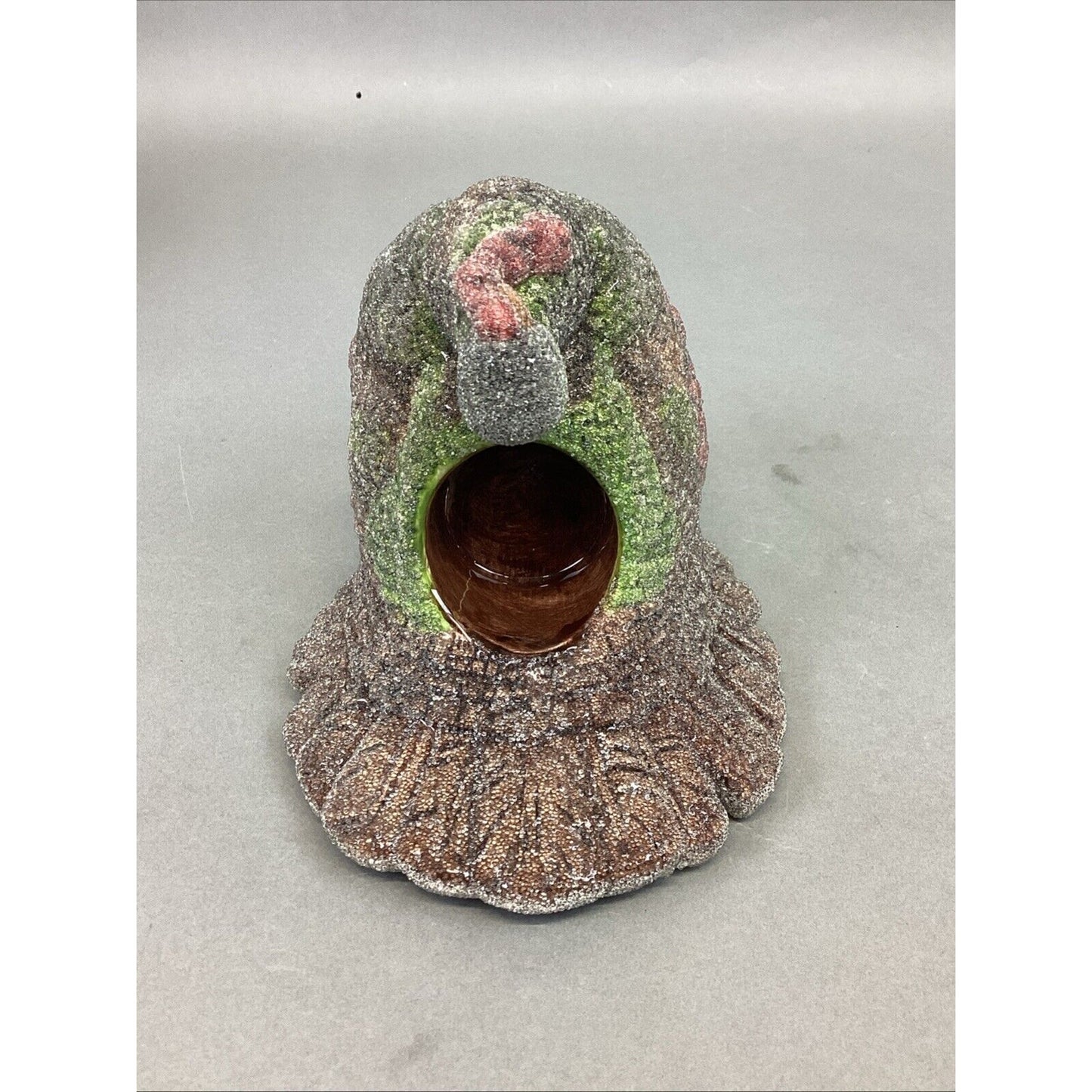 Set Of 2 Frosted Ceramic Turkey Candle Holders - 5x4.5x5.25”