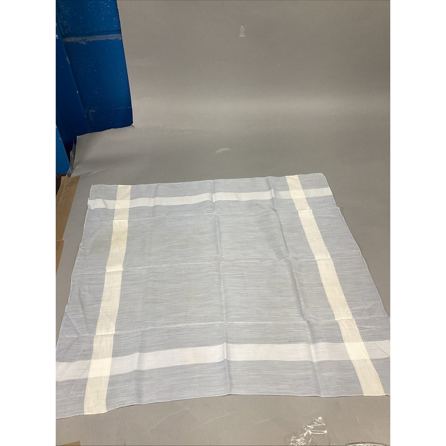 Set Of 2 - Blue Striped And Blue Polka Dot Scarves