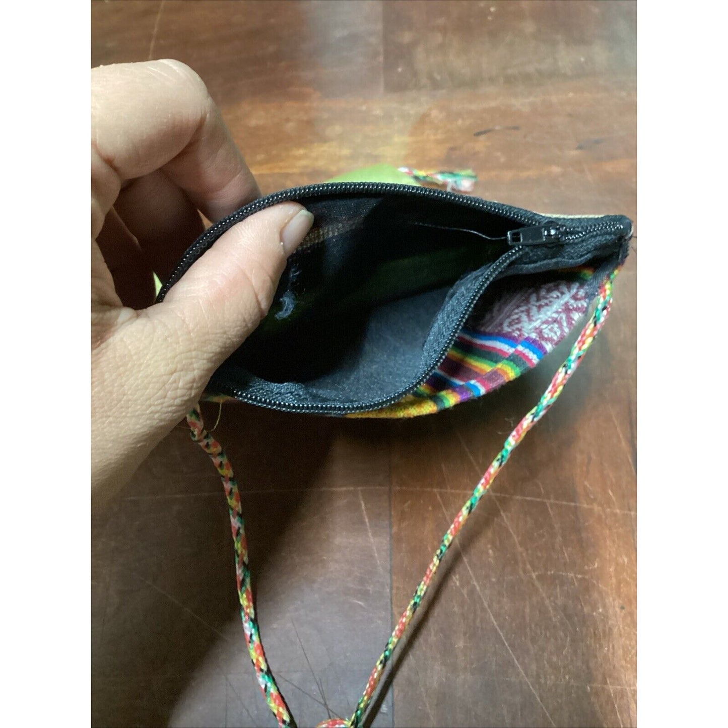 Multicolored Asian Silky Cross Body Purse Bag With 2 Pockets