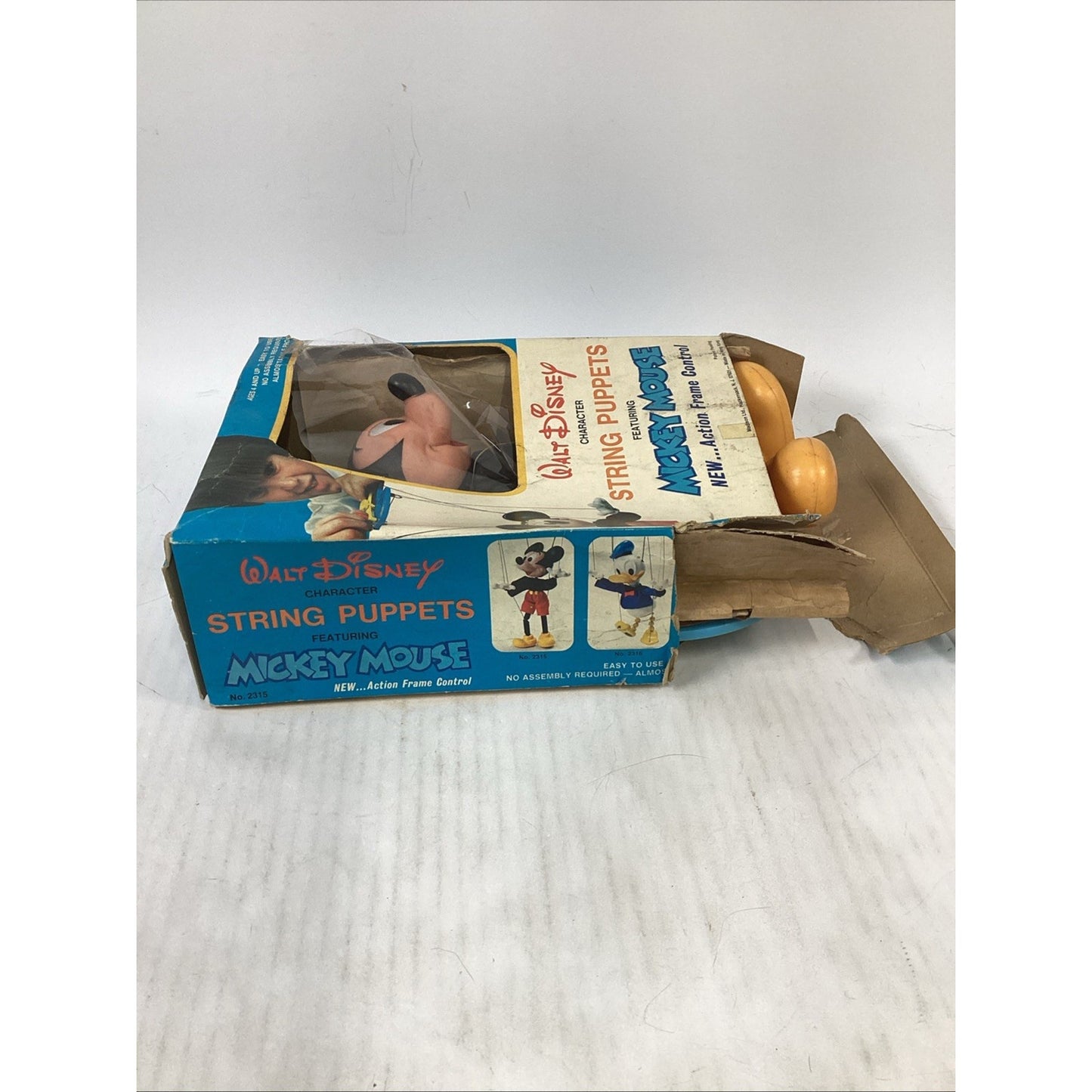 Walt Disney Mickey Mouse Marionette String Puppet - NOS - Damaged Box