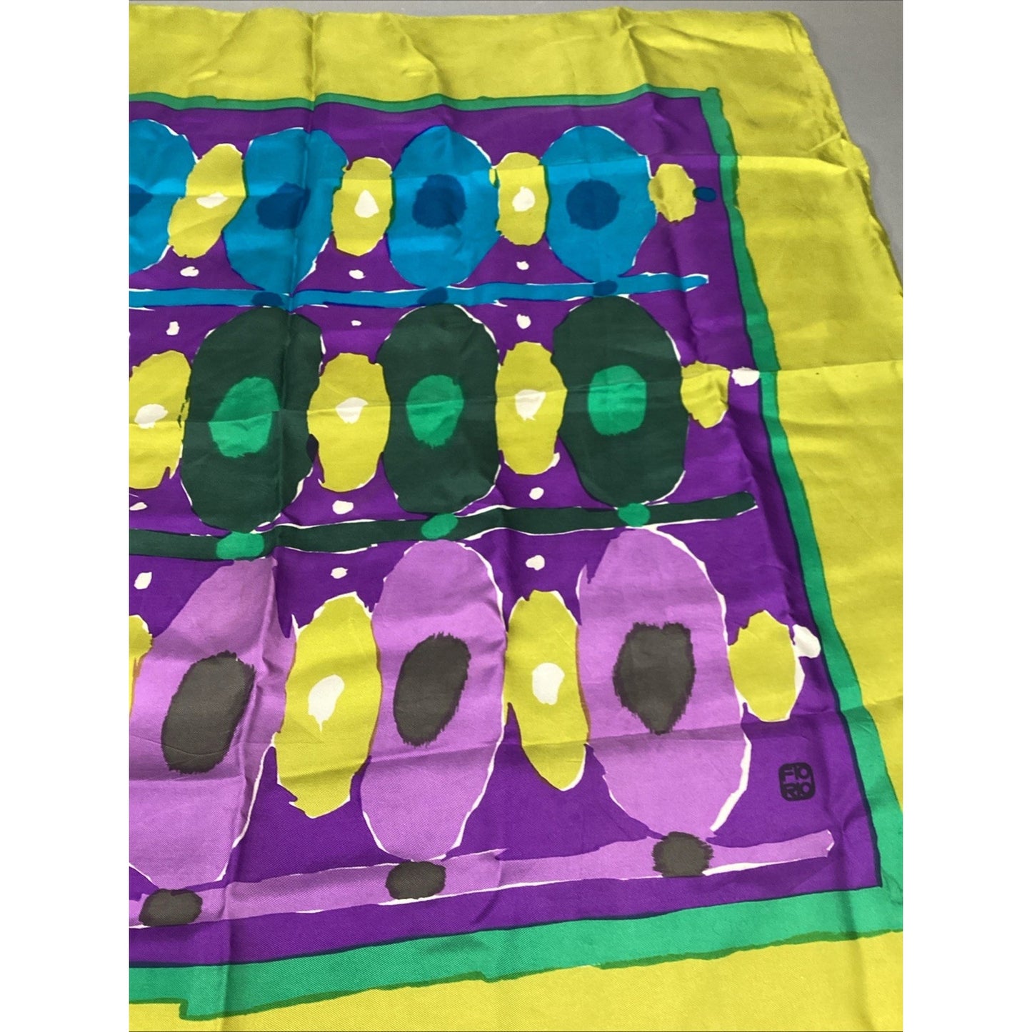 Florio 100% Silk Multicolored Silk Scarf - 30x30”